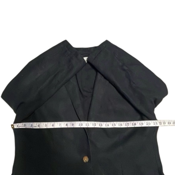 Garnet Hill Black Linen Blazer Size 16 - Picture 5 of 8